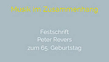 Titelbild Festschrift Peter Revers - Hollitzer Verlag