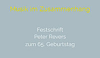 Titelbild Festschrift Peter Revers - Hollitzer Verlag